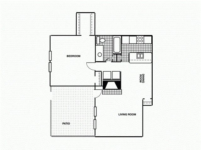 Apartments for rent in Tulsa, OK 1G Downstairs. One bed, one bath with dining room, walk in closet and large patio