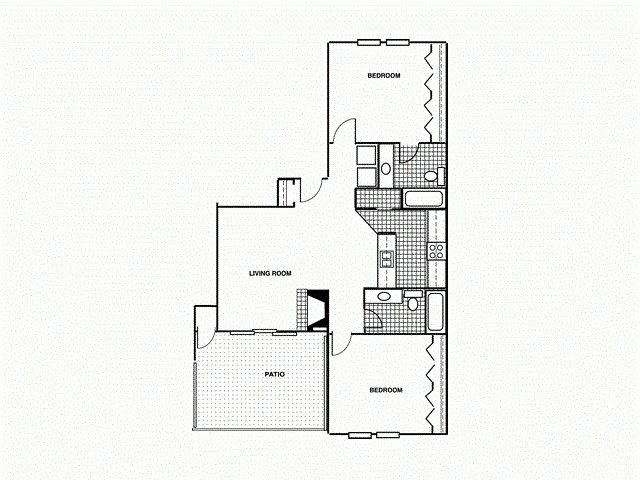Apartments for rent in Tulsa, OK 2A Upstairs. Two bed, two bath with eat in kitchen, fireplace and patio.