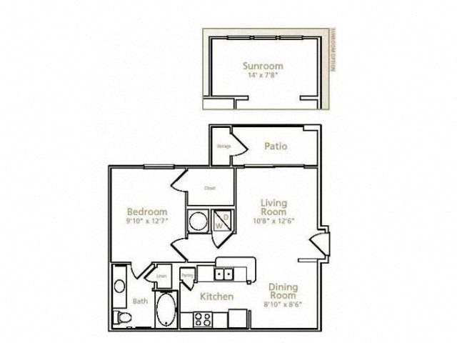 Apartments for Rent in Fort Worth One bedroom, one bathroom with private patio