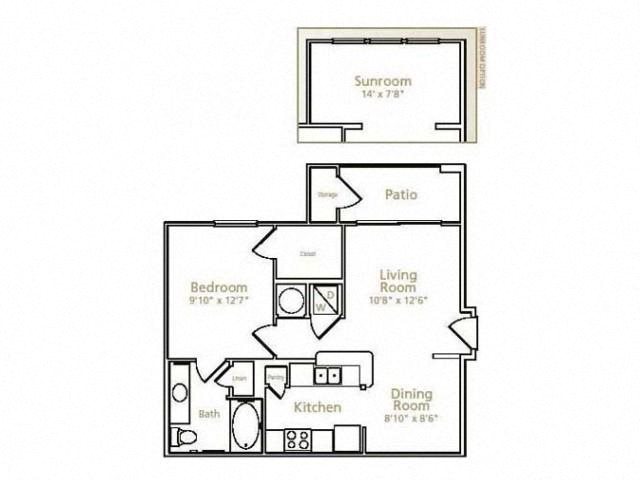 Apartments for Rent in Fort Worth One bedroom, one bathroom with private patio