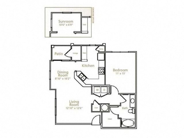 Apartments for Rent in Fort Worth One bedroom, one bathroom with private patio