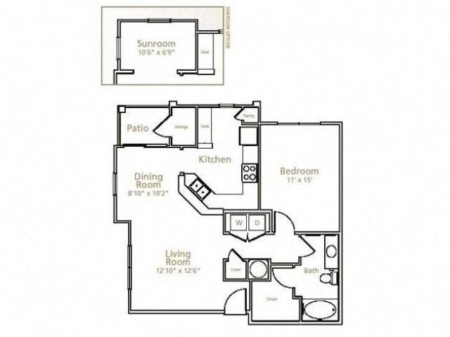 Apartments for Rent in Fort Worth One bedroom, one bathroom with private patio