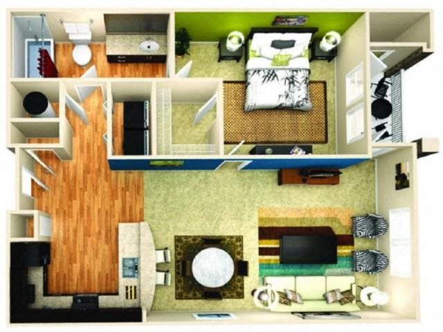 Apartments for Rent in McKinney, Texas One bedroom, one bath with private patio and open living concept