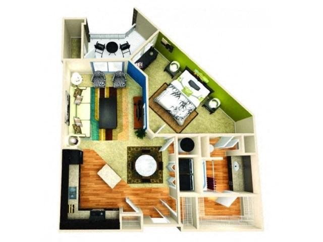 Apartments for Rent in McKinney, Texas One bedroom, one bathroom with private patio
