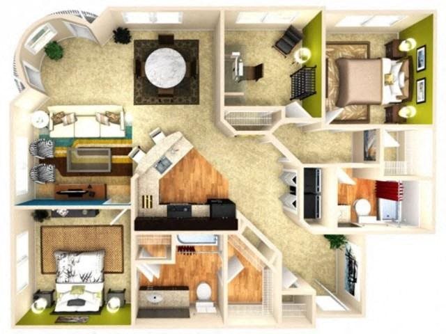Apartments for Rent in McKinney, Texas Three bedroom, two bathroom with private patio and open concept living room