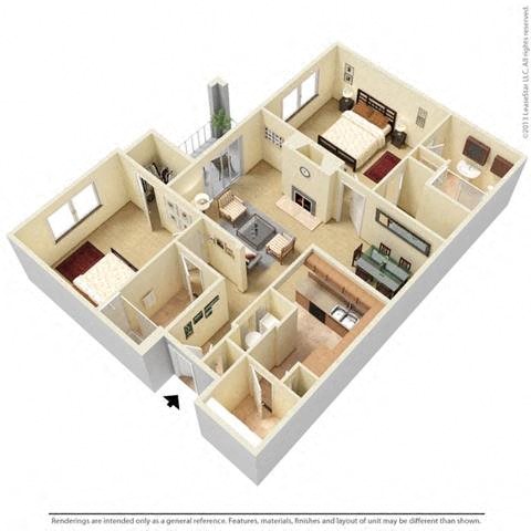 Newport | 2 Bedroom | 2 Bath | 1151 SF