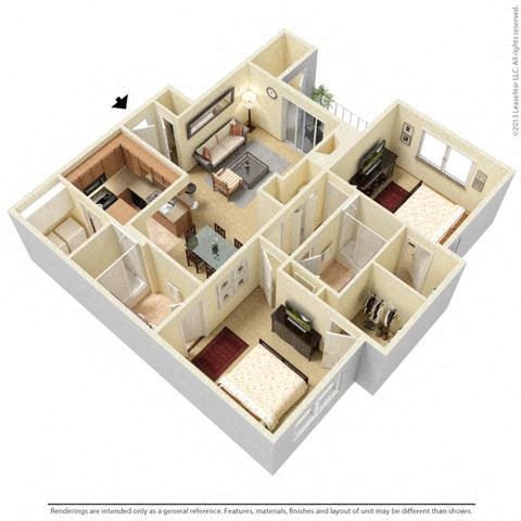 Smithfield | 2 Bedroom | 2 Bath | 1070 SF