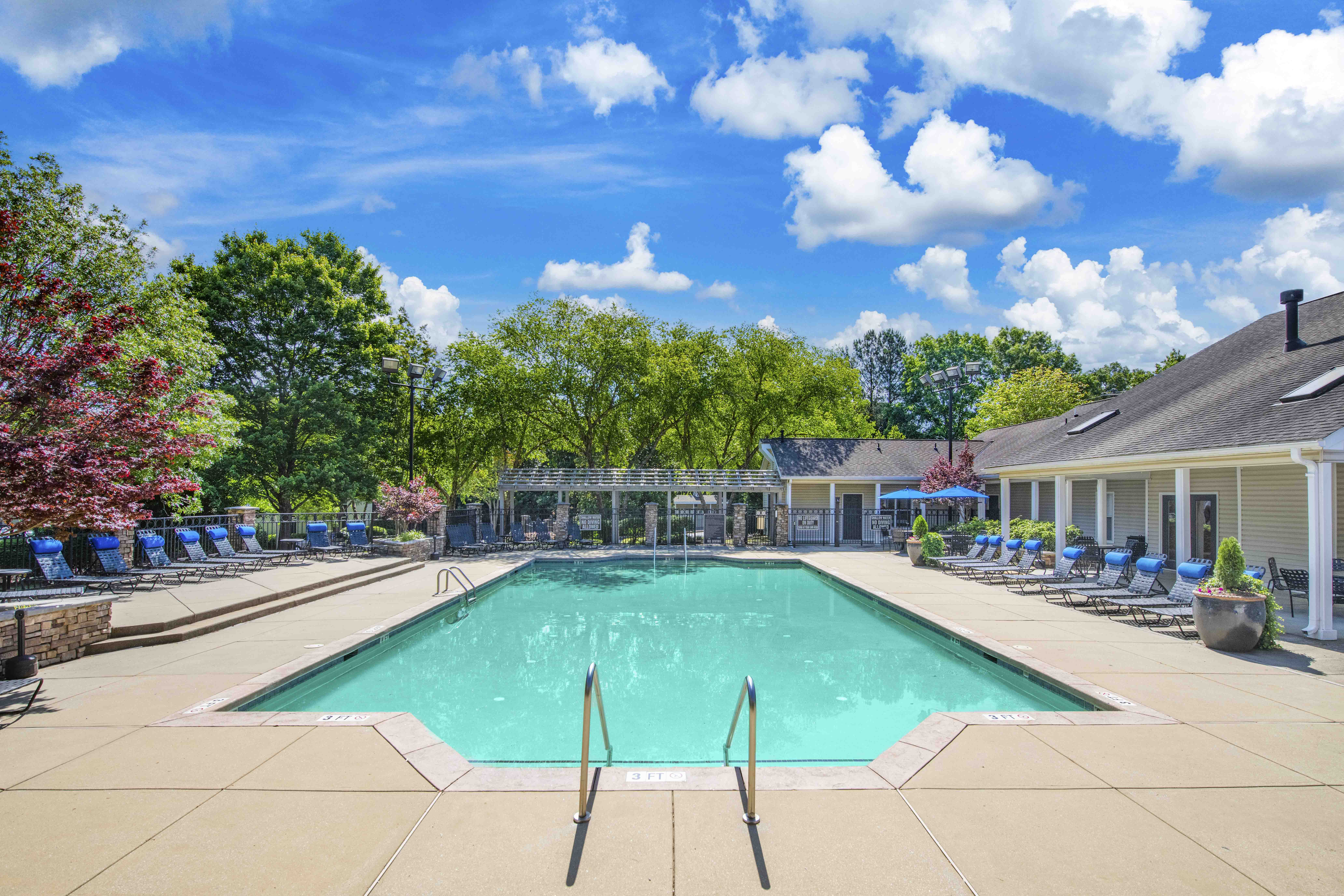 the swimming pool at our apartments