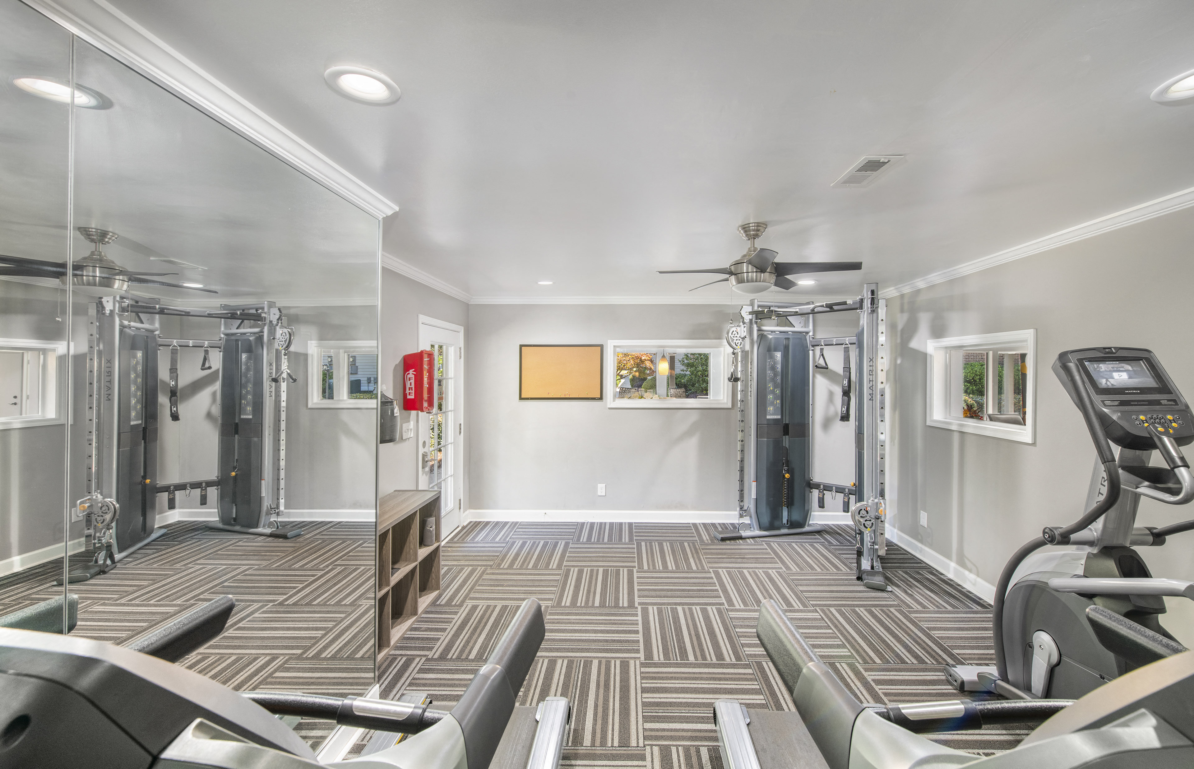 the gym at the preserve apartments