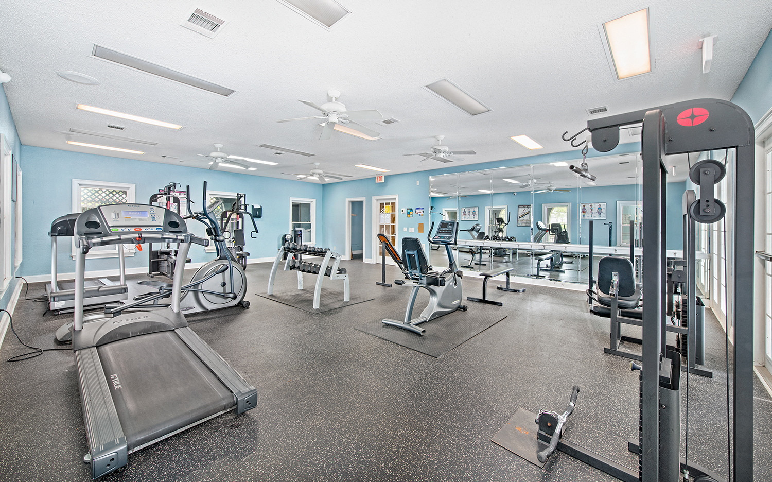 our state of the art gym is equipped with cardio equipment and weights