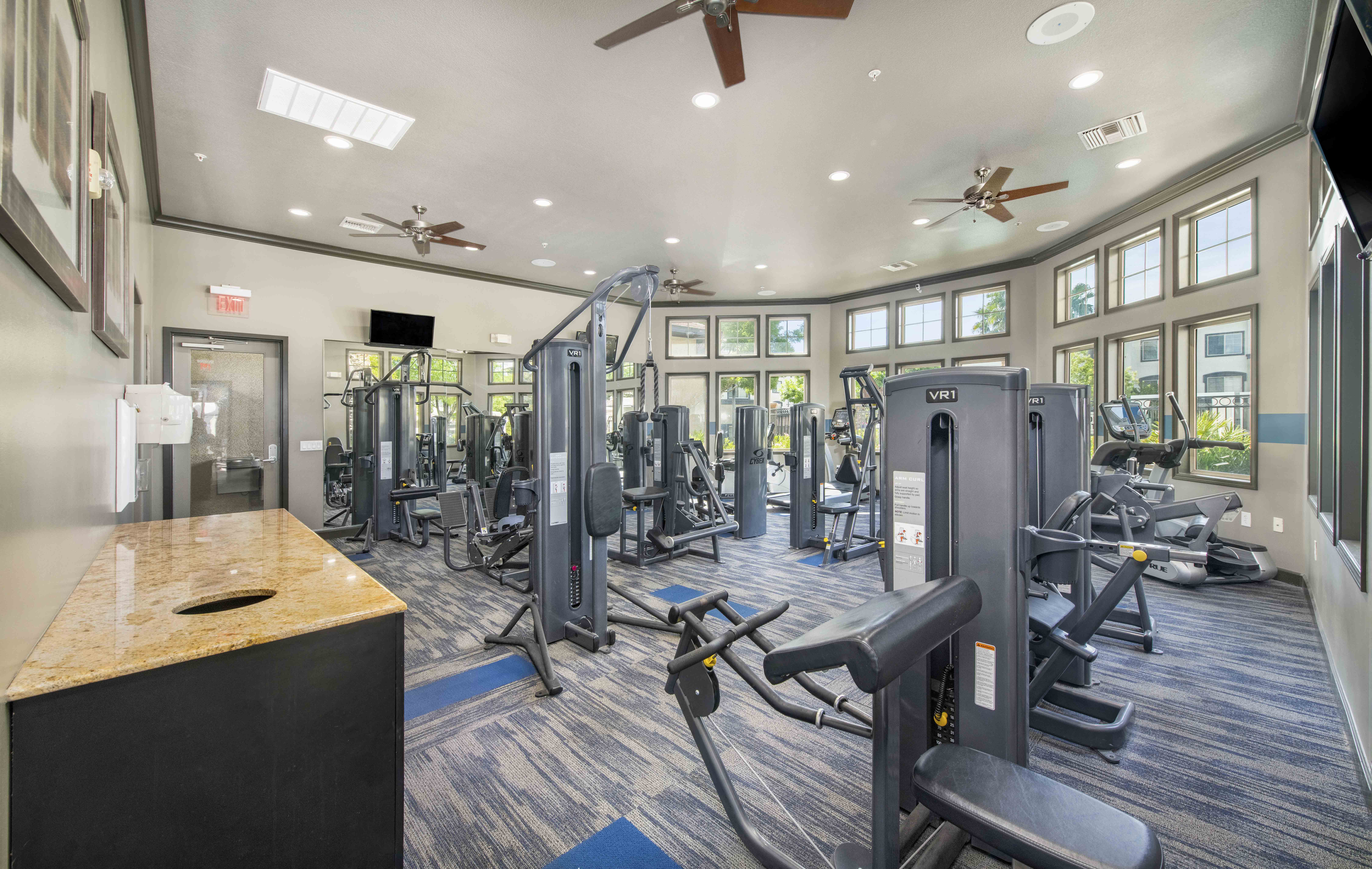 our state of the art gym is equipped with cardio equipment and weights