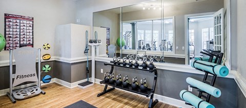 the fitness room at the apartments