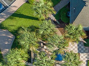 a birds eye view of the pool at the resort at longboat key club