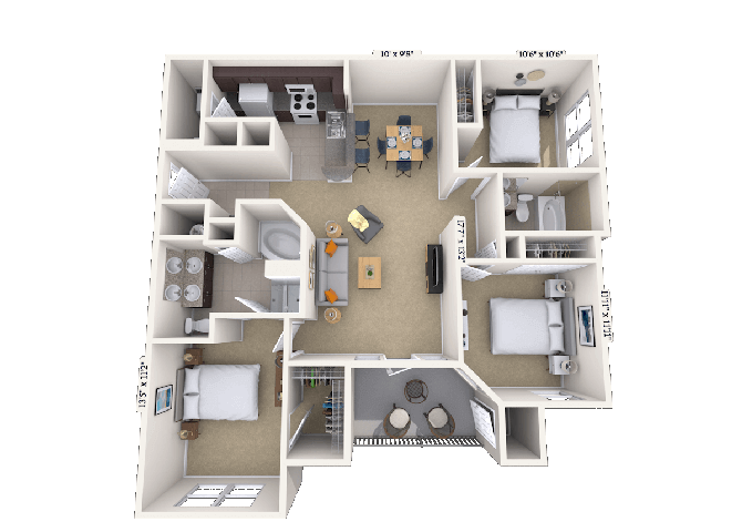 11001 Old St. Augustine Rd. Studio-3 Beds Apartment for Rent - Photo Gallery 26