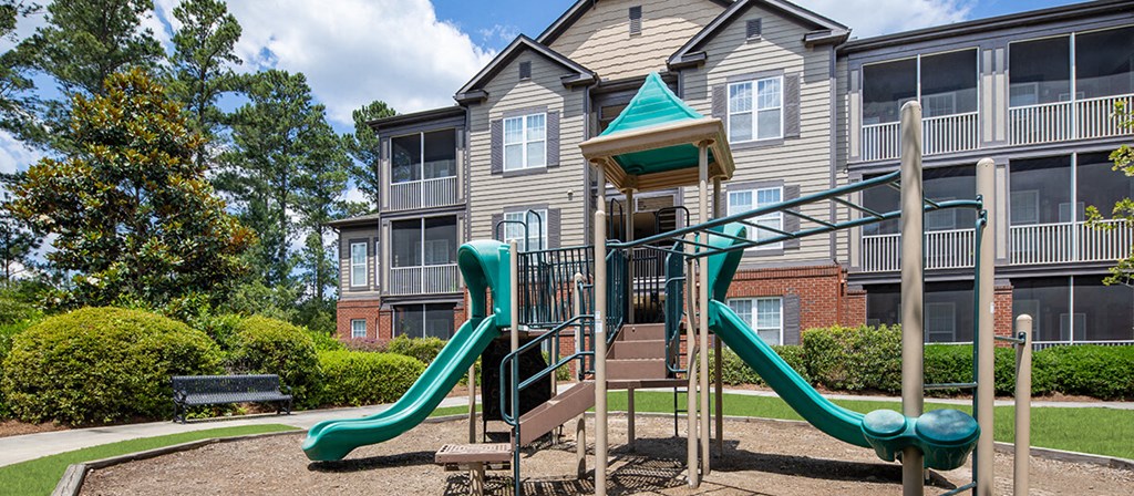 our apartments have a playground with slides for children