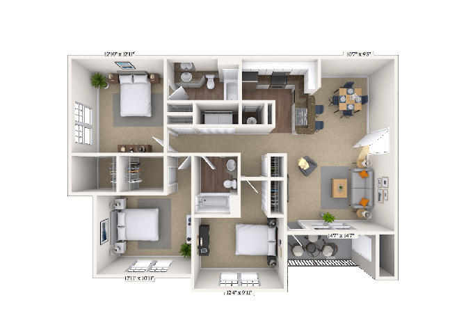 9401 Grove Hill Drive 1-3 Beds Apartment for Rent - Photo Gallery 14