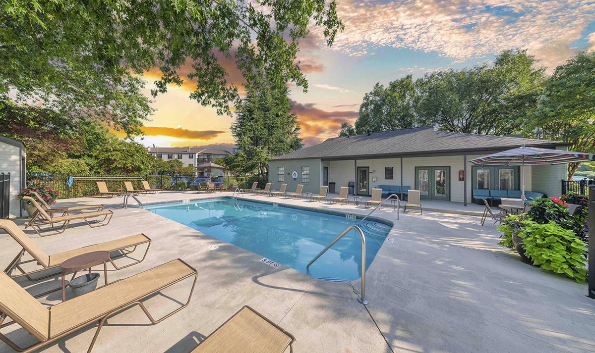 the swimming pool at our apartments