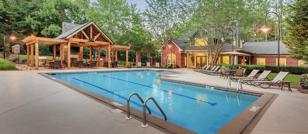 the swimming pool at our apartments