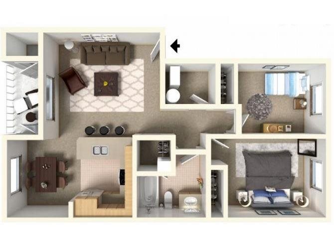 1 Bedroom Floorplan