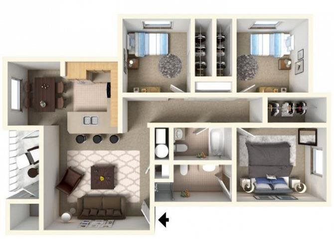 3 Bedroom Floorplan