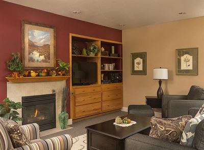 Clubhouse lounge area with TV