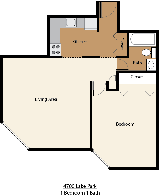 1 Bed 1 Bath