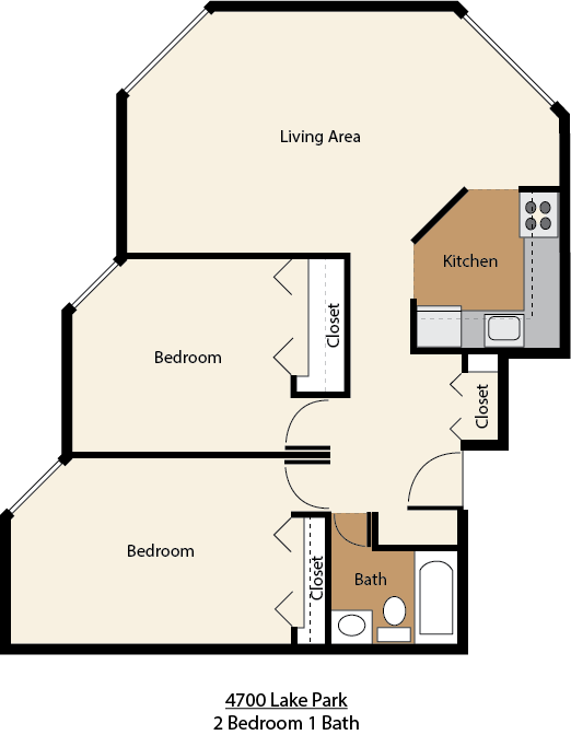 2 Bed 1 Bath