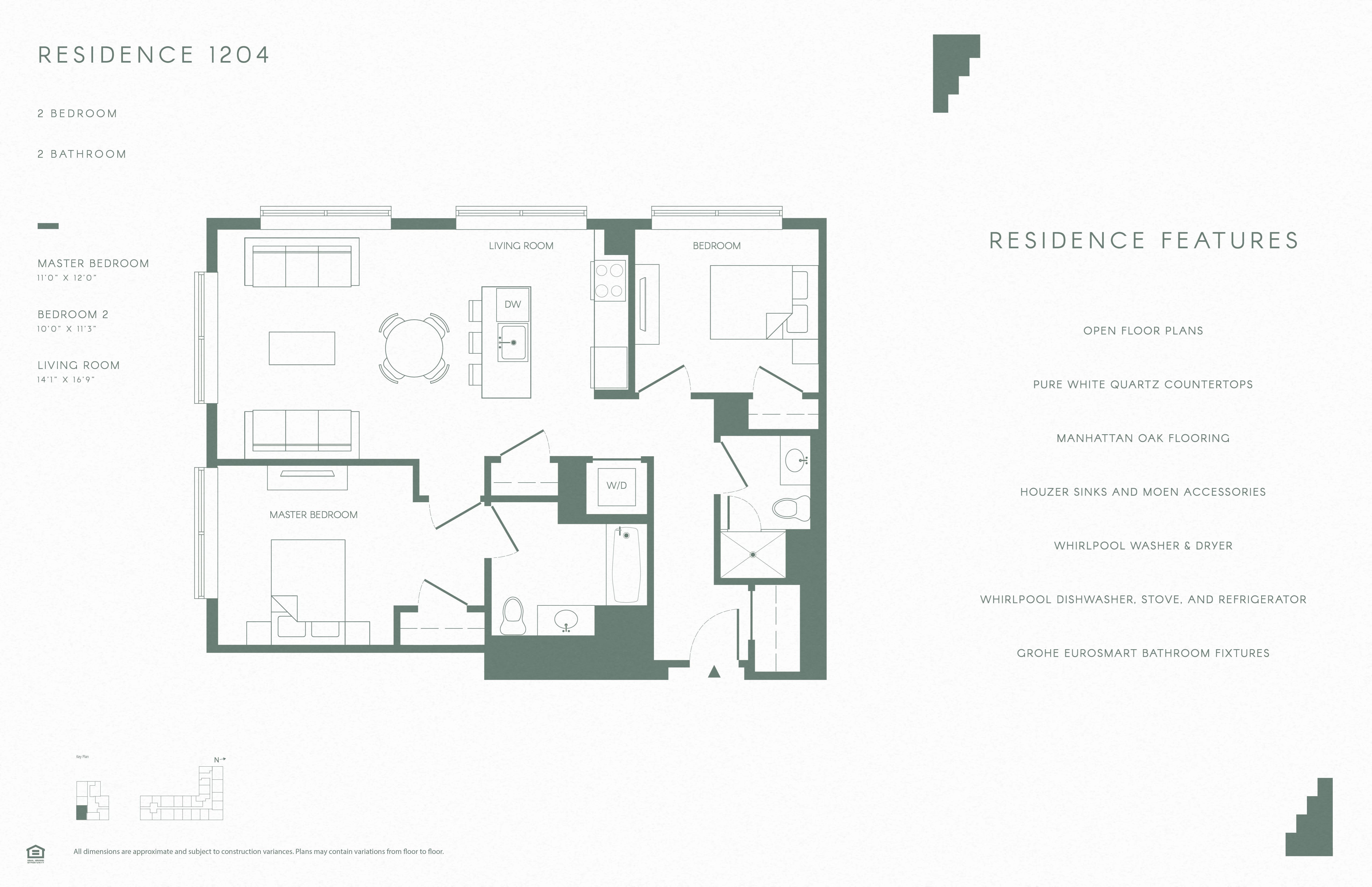 Floor Plans of 485 Marin in Jersey City, NJ