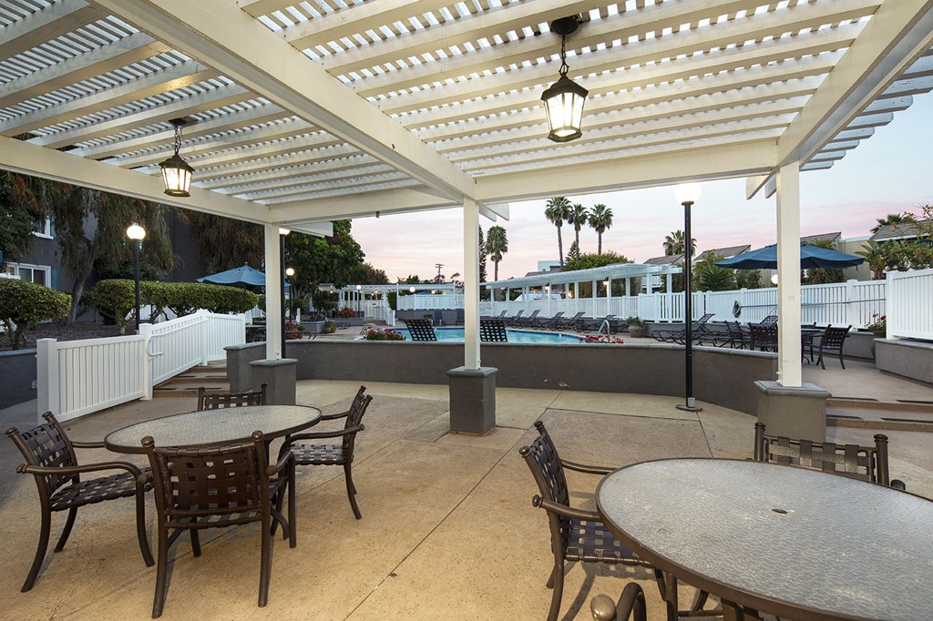 main pool white cabana