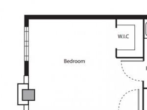 1 bedroom floor plan | District West Gables Apartments Miami FL