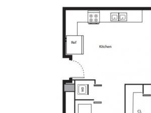 2 bedroom floor plan | District West Gables Apartments Miami FL
