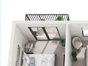 2 bedroom floor plan | District West Gables Apartments Miami FL