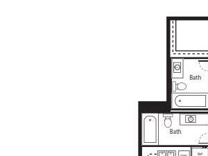2 bedroom floor plan | District West Gables Apartments Miami FL