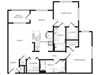 2 bedroom floor plan | Haven at Eldridge Apartments in Houston, TX