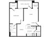 1 bedroom floor plan | Haven at Eldridge Apartments in Houston, TX