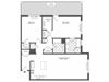 2 bedroom floor plan | Infinity Apartments in Edgewater, NJ