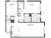 2 bedroom floor plan | Infinity Apartments in Edgewater, NJ