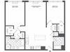 2 bedroom floor plan | Infinity Apartments in Edgewater, NJ