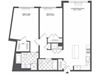 2 bedroom floor plan | Infinity Apartments in Edgewater, NJ