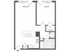 1 bedroom floor plan | Infinity Apartments in Edgewater, NJ