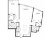 2 bedroom floor plan | Infinity Apartments in Edgewater, NJ