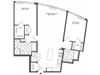 2 bedroom floor plan | Infinity Apartments in Edgewater, NJ