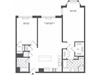 2 bedroom floor plan | Infinity Apartments in Edgewater, NJ