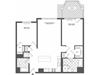 2 bedroom floor plan | Infinity Apartments in Edgewater, NJ