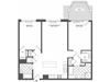 2 bedroom floor plan | Infinity Apartments in Edgewater, NJ