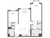 2 bedroom floor plan | Infinity Apartments in Edgewater, NJ