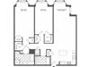2 bedroom floor plan | Infinity Apartments in Edgewater, NJ