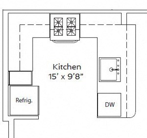 1L-D 1 Bedroom Floor Plan | 75 Tresser Stamford CT
