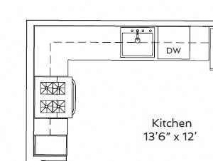1V-A 1 Bedroom Floor Plan | 75 Tresser Stamford CT
