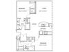 2 bedroom floor plan | Parkside at Firewheel Apartments in Garland, TX